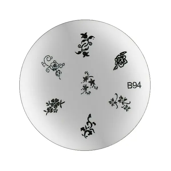 B94 - Virágos mintapaletta körömnyomdázáshoz