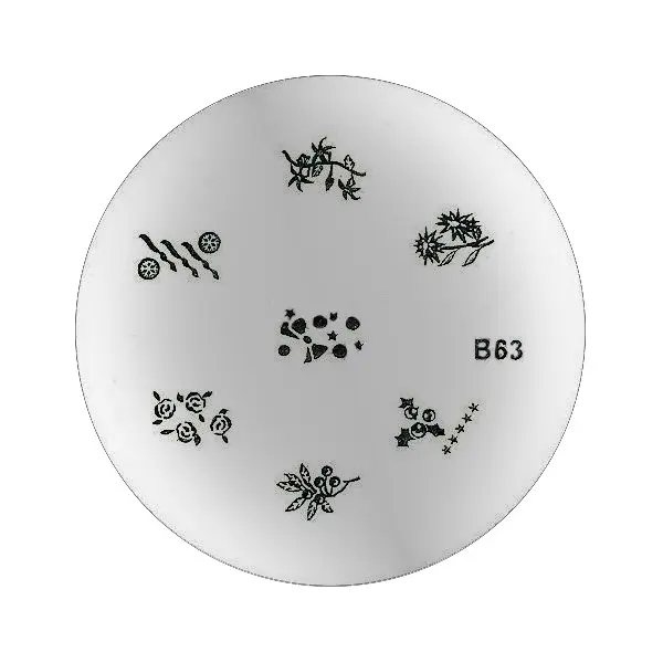 B63 - Mintasablon gravírozott mintákkal körömdíszítésre