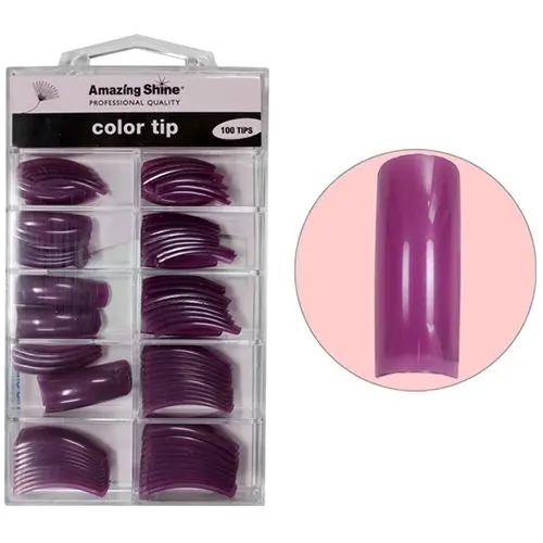 Purple Pearl, 100db - színes műkörmök, 1 - 10