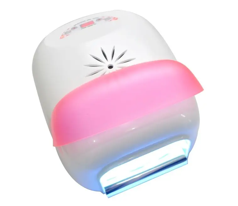Rózsaszín digitális UV lámpa időzítővel és ventillátorral - 36W / lámpa körömre