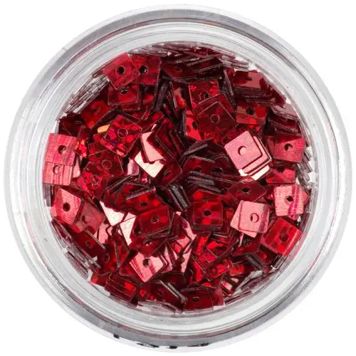 Lyukas konfettik - piros négyzetek