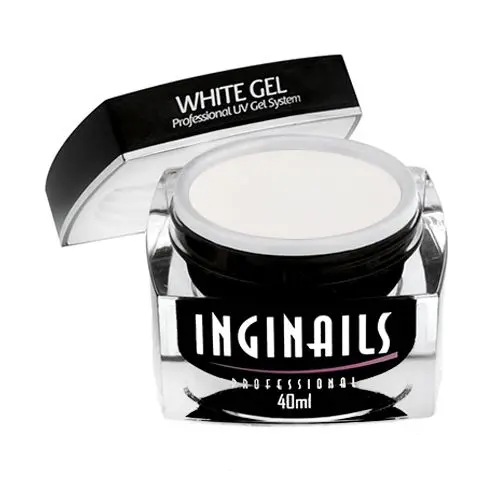 UV zselé White Gel 40ml/építő zselék Inginails Professional