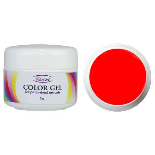 Színes UV zselé - Neon Red, 5g