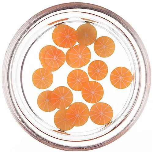 Fimo körömdísz - felvágott narancs