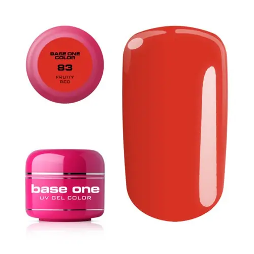 Gel Silcare Base One Color - Fruitty Red 83, 5g