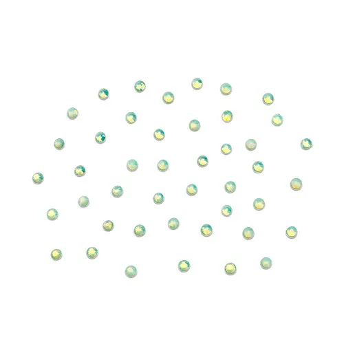 Opál díszítő kövek- zöld, 50db/strasszkő