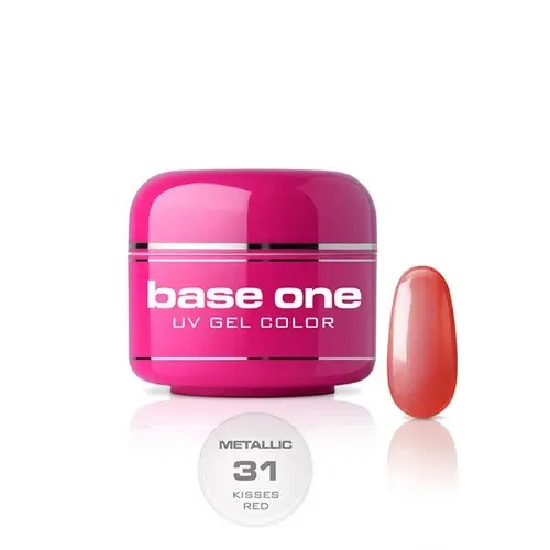 Gel Silcare Base One Metallic – Kisses Red 31, 5g