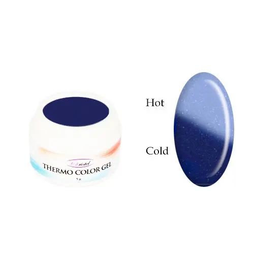 Thermo színes UV zselé - GLITTER BLUE/LIGHT BLUE, 5g