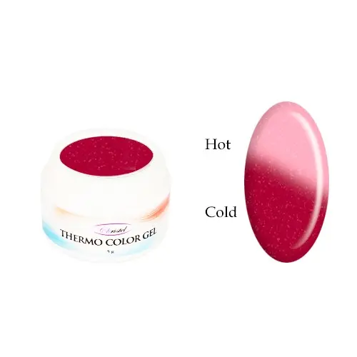 Thermo színes zselé - ROSE RED GLITTER/LIGHT APRICOT GLITTER, 5g