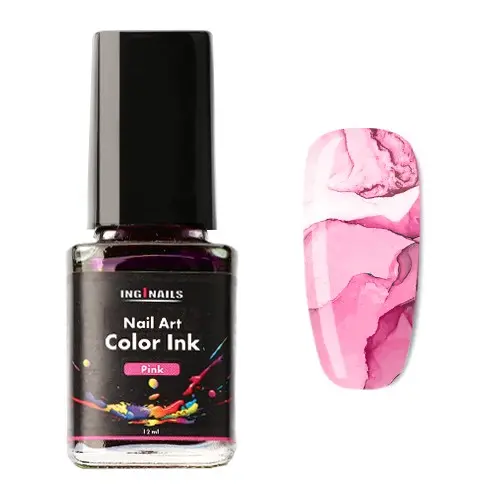 Nail art color Ink 12ml - Rózsaszín