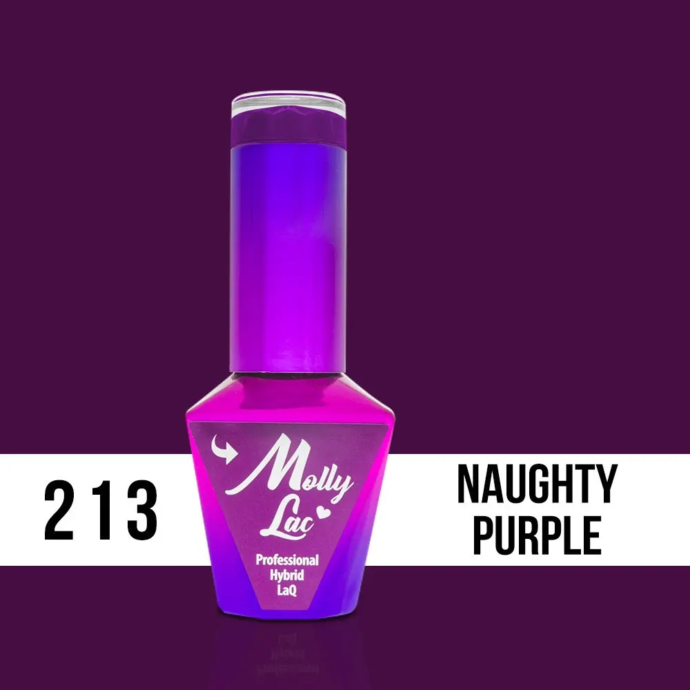 MOLLY LAC gél lakk Obsession Naughty Purple 213, 10ml/gél lakk készítés