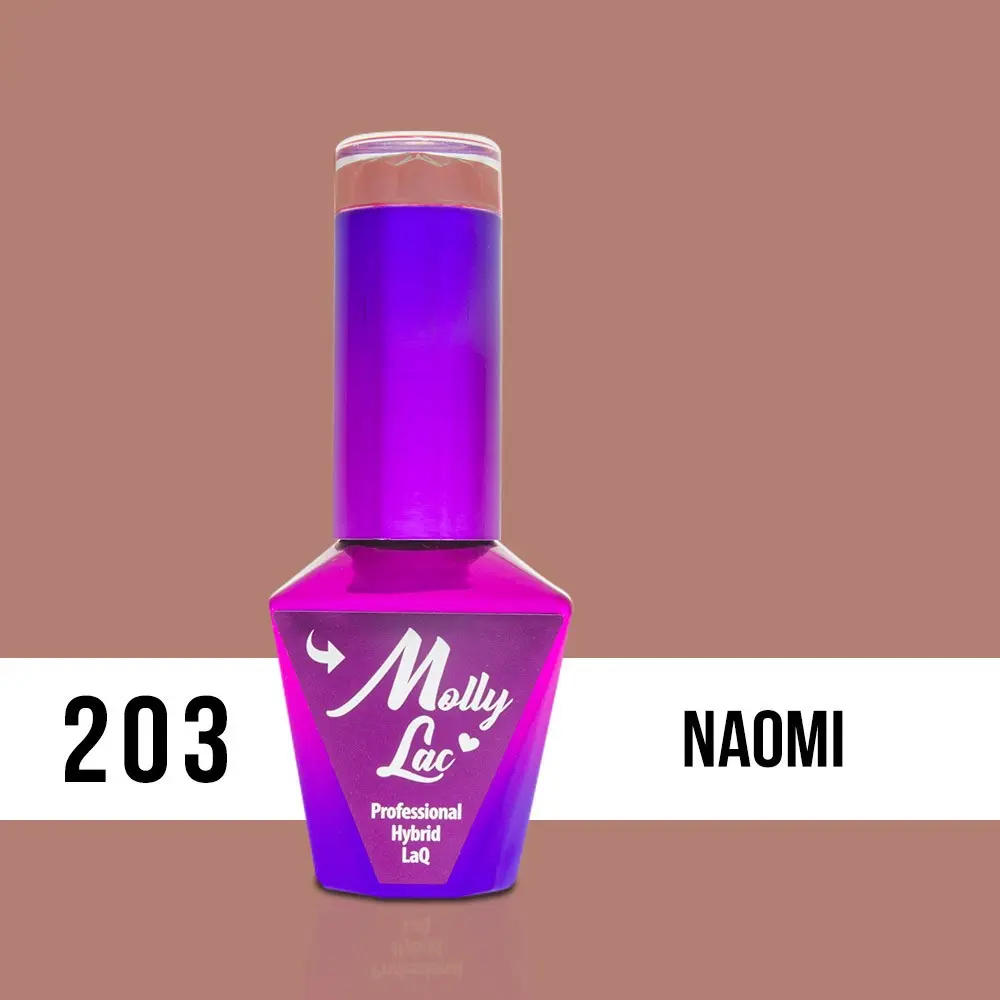 MOLLY LAC gél lakk Sensual Naomi 203, 10ml/gél lakk készítés