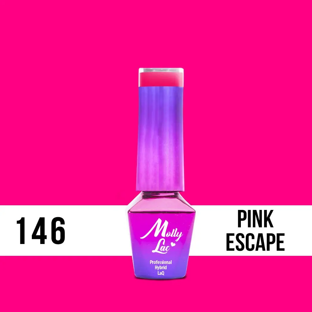 MOLLY LAC gél lakk Flamingo - Pink Escape 146, 5ml/gél lakk készítés