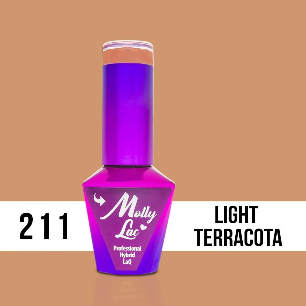 MOLLY LAC UV/LED gél lakk Obsession - Light Terracota 211, 10ml/gél lakk készítés