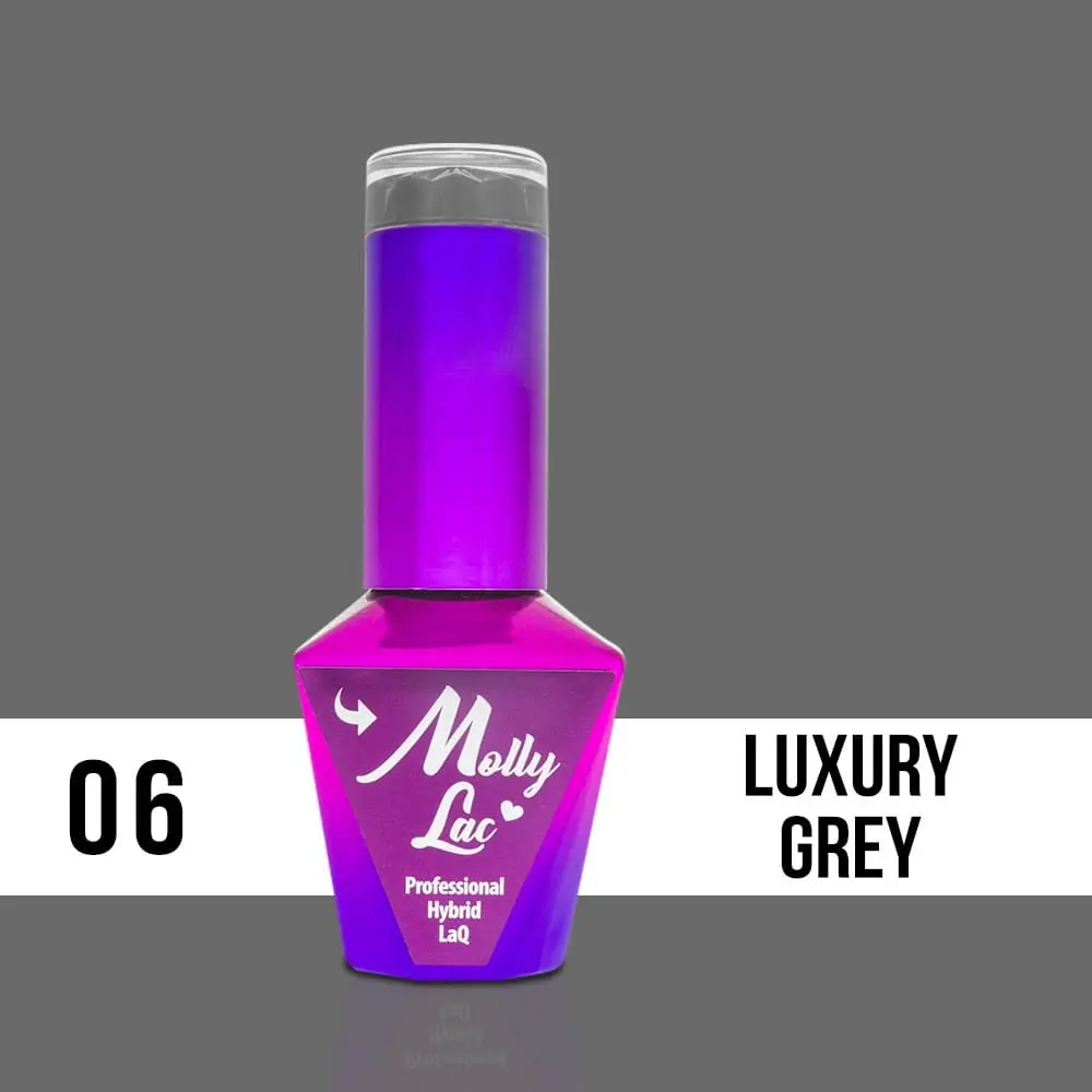 MOLLY LAC UV/LED gél lakk Glamour Women - Luxury Grey 06, 10ml/gél lakk készítés
