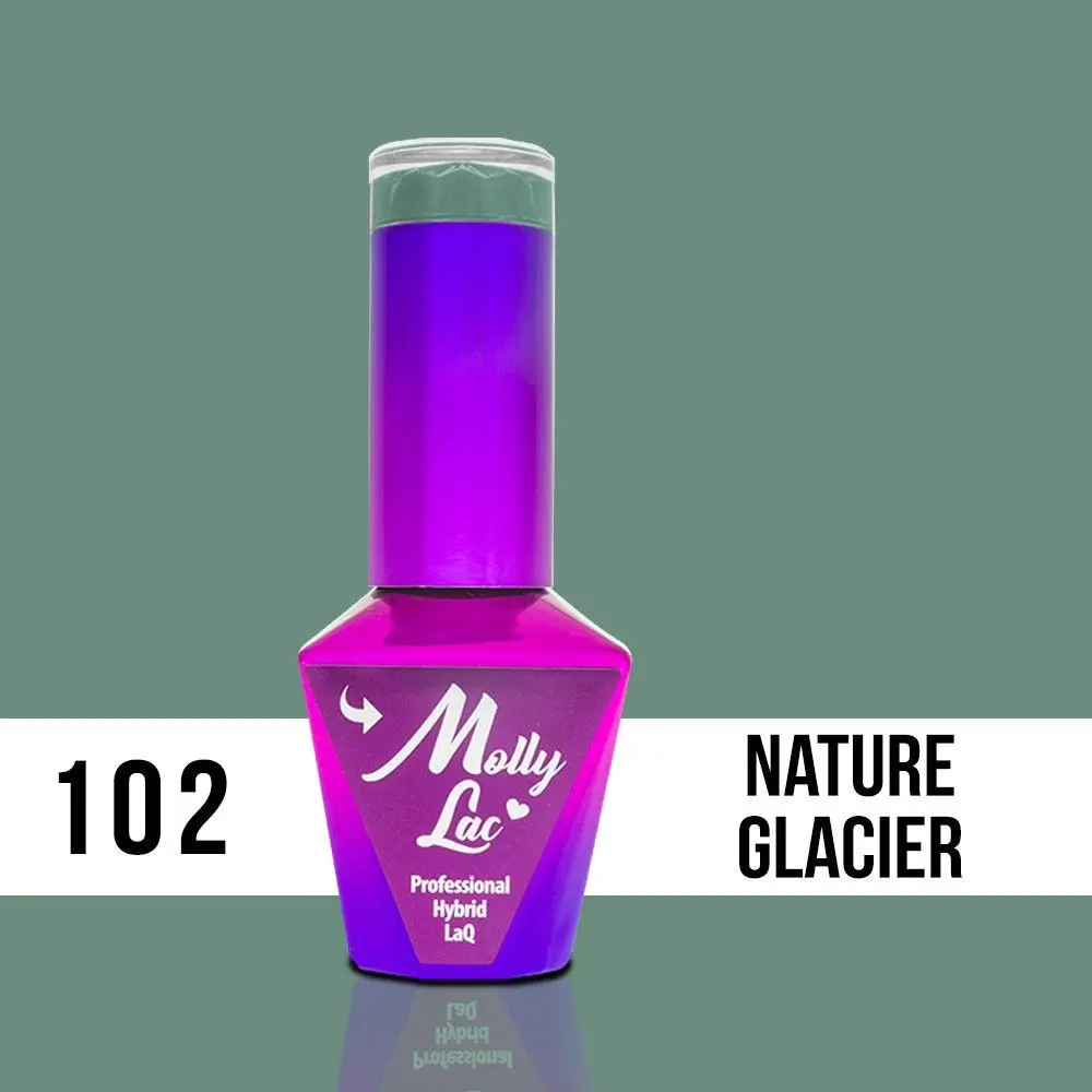 MOLLY LAC UV/LED gél lakk Pure Nature - Nature Glacier 102, 10ml/gél lakk készítés