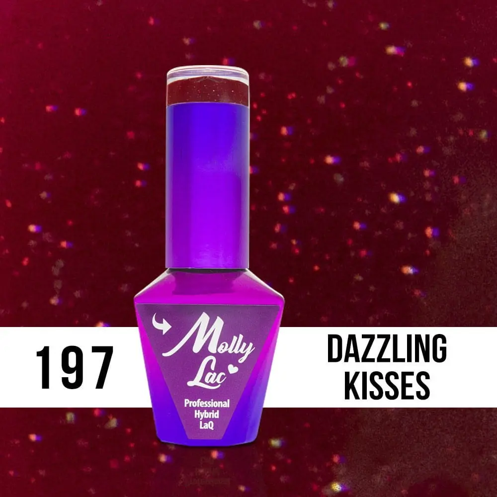 MOLLY LAC UV/LED gél lakk Hearts and Kisses - Dazzling Kisses 197, 10ml/gél lakk készítés