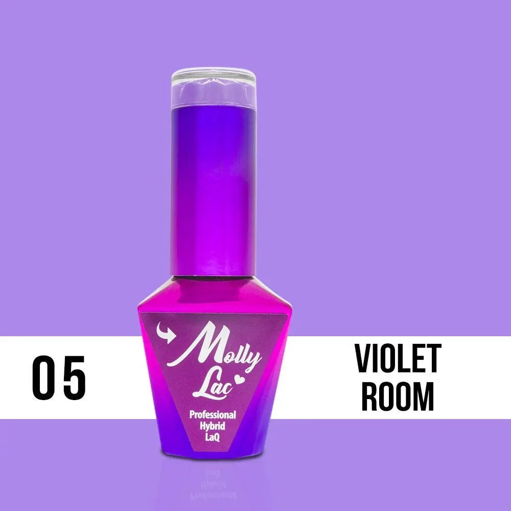 MOLLY LAC UV/LED gél lakk Glamour Women - Violet Room 05, 10ml/gél lakk készítés
