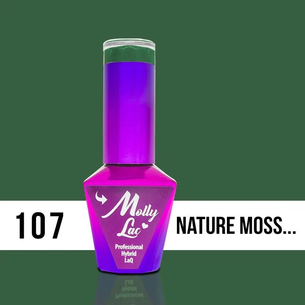 MOLLY LAC UV/LED gél lakk Pure Nature - Nature Moss 107,/gél lakk készítés 10ml