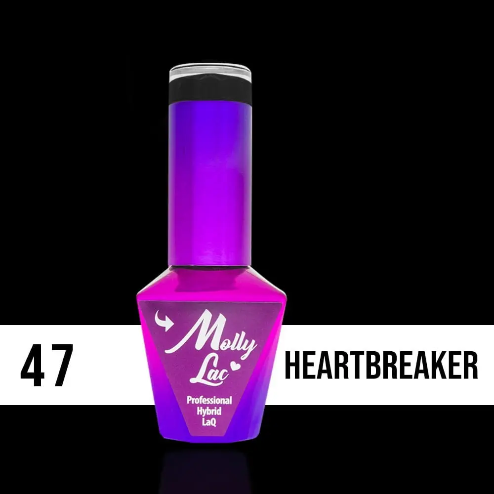 MOLLY LAC UV/LED gél lakk Elite Women - Heartbreaker 47, 10ml/gél lakk készítés