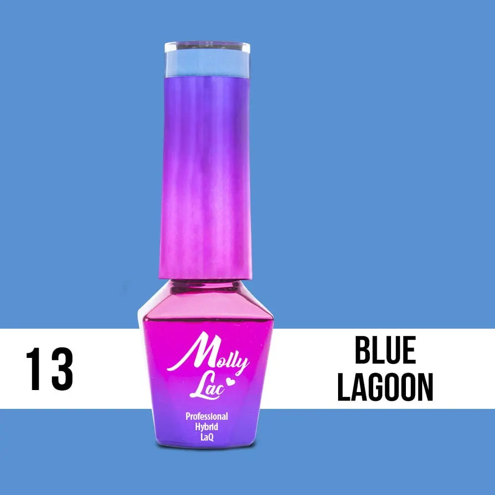 MOLLY LAC UV/LED gél lakk Cocktails and Drinks - Blue Lagoon 13, 5ml/gél lakk készítés