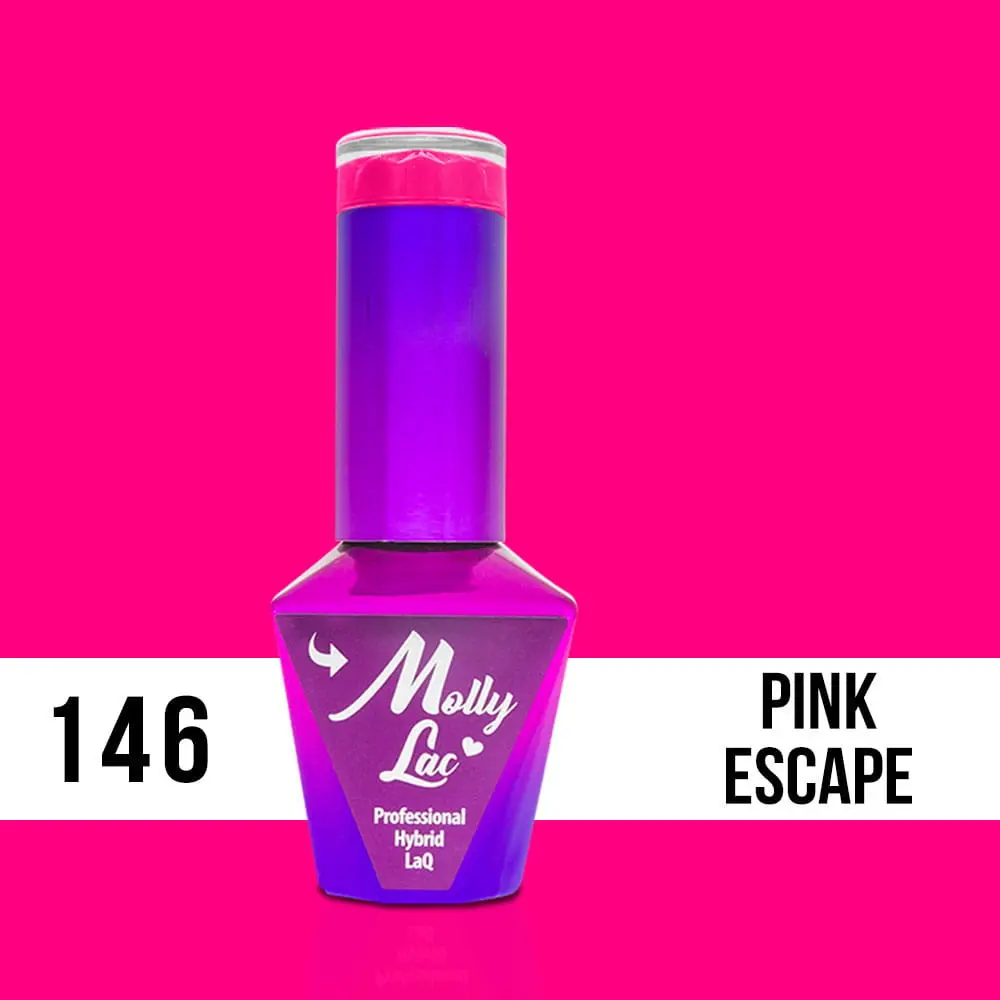 MOLLY LAC UV/LED Flamingo - Pink Escape 146, 10ml/gél lakk készítés