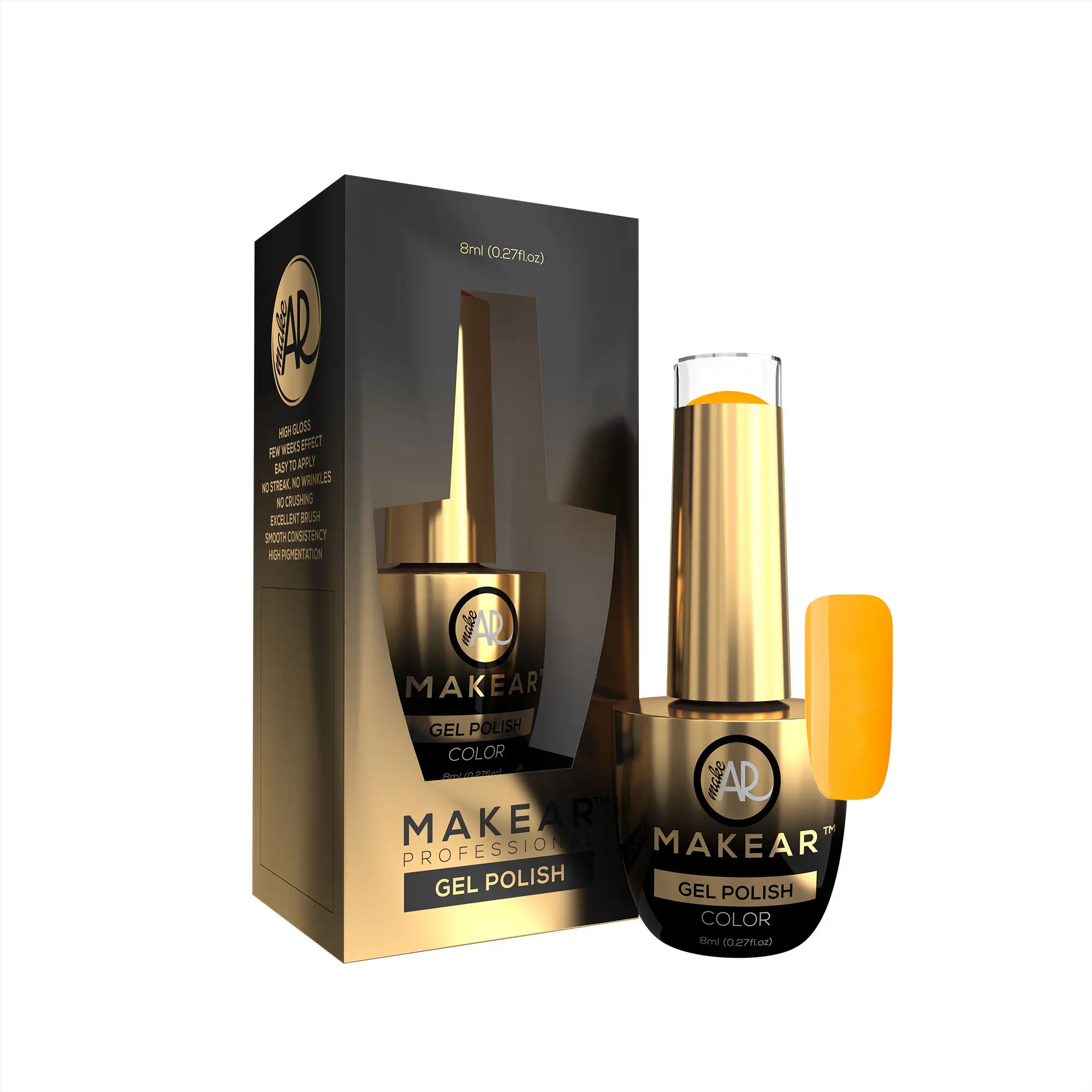 Makear Színes gél lak - Neon light orange - N27, 8ml/gél lakk készítés