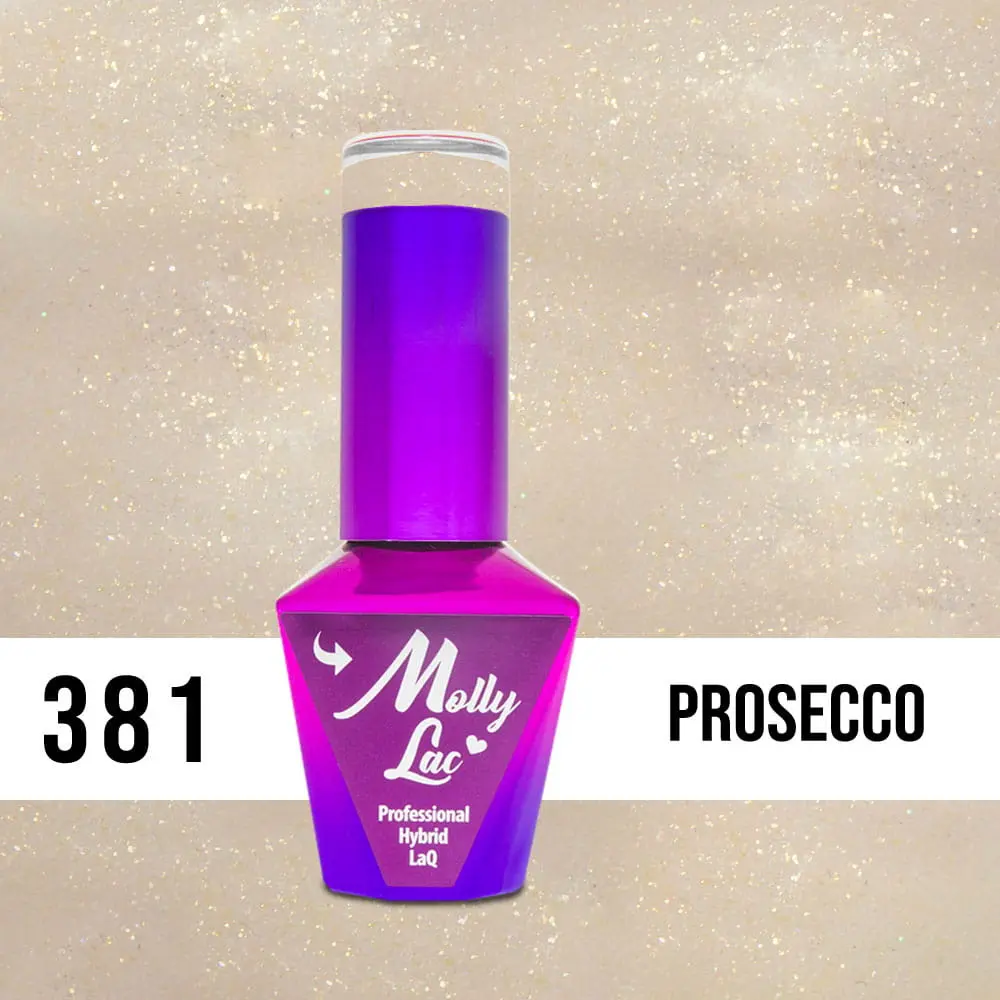 MOLLY LAC UV/LED gél lakk Wedding Dream and Champagne  - Prosecco 381, 10ml/gél lakk készítés