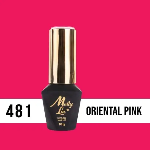 Gél lakk, UV/LED Molly Lac - Oriental Pink 481, 10ml/gél lakk készítés