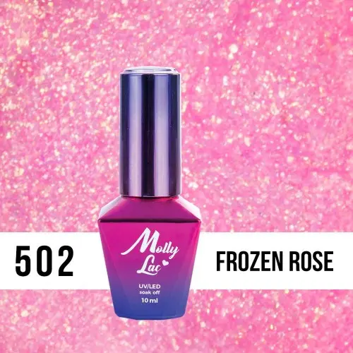MOLLY LAC UV/LED gél lakk Bling It On -  Frozen Rose 502, 10ml