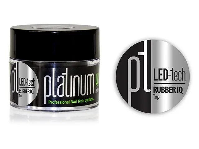 Platinum LED-tech Rubber IQ építő körömzselé - Top, 40g