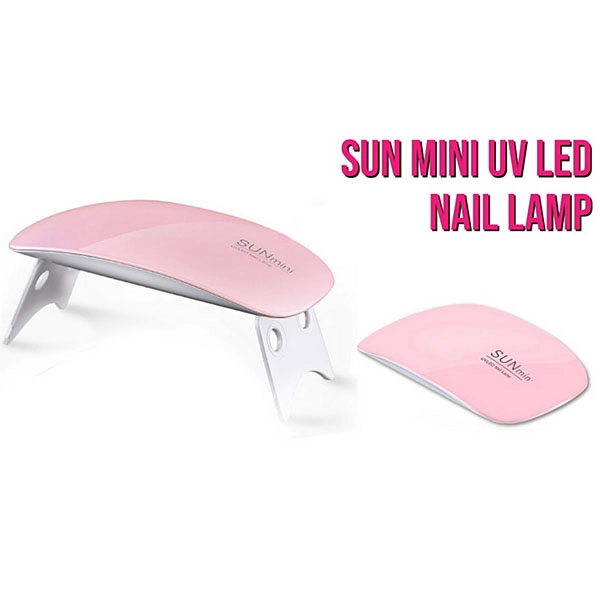 Kombinált LED/UV lámpa zselés körömre, SUN mini - rózsaszín - 6W