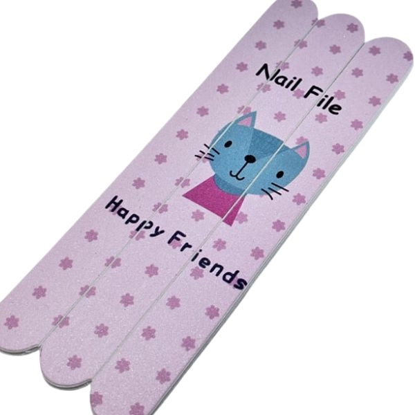 Körömreszelő készlet, 180-as szemcseméret – Rózsaszín macska