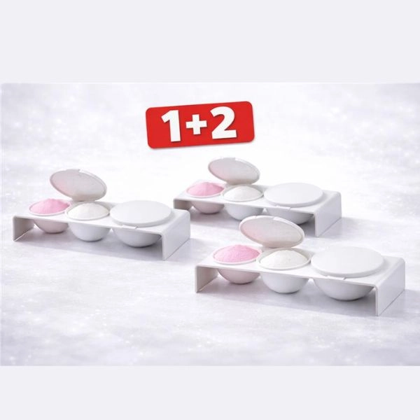 Fehér tálka liquidre és porcelánporra - háromrészes - 1+2 INGYENES AKCIÓ