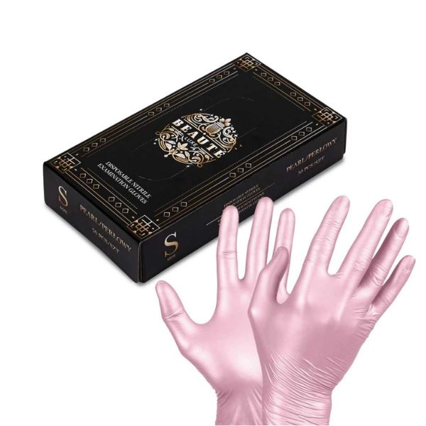 Rózsaszín egyhasználatos kesztyű - S/50db