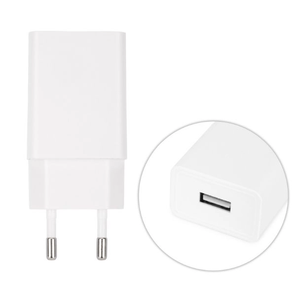 5 W-os USB-A hálózati adapter, fehér