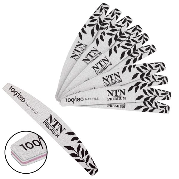 NTN Premium Félhold alakú körömreszelő – Zebra 100/180, 10 db