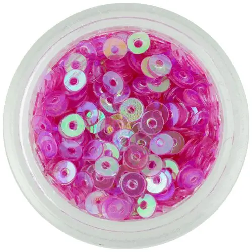 CD flitterek – lilás rózsaszín lyukas kör