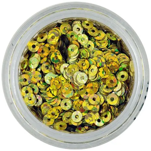 CD flitterek – arany színű lyukas kör