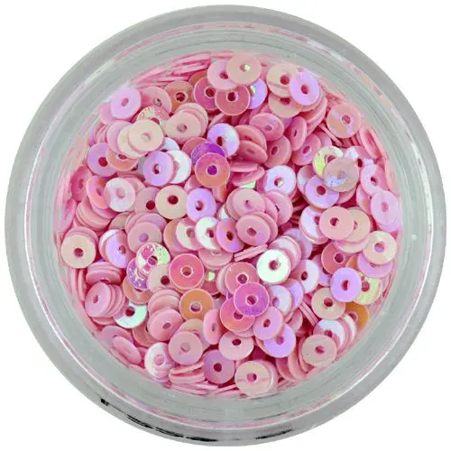 Lyukas karika – világos rózsaszín nail art flitter