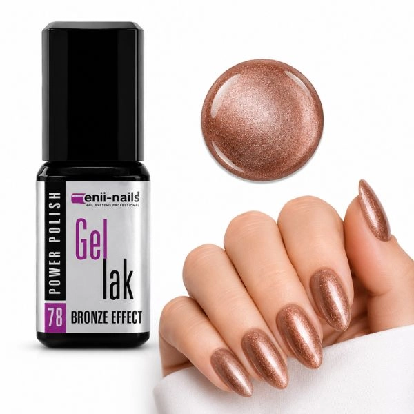 ENII UV lakkzselé – 78 Bronze effect, 11ml/gél lakk készítés