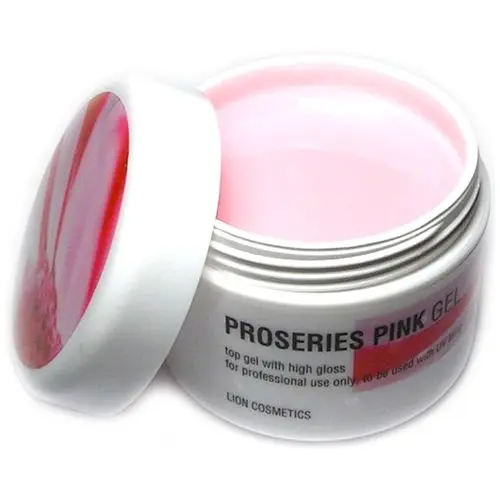 Proseries Pink gel 40ml/építő zselé, Lion Cosmetics