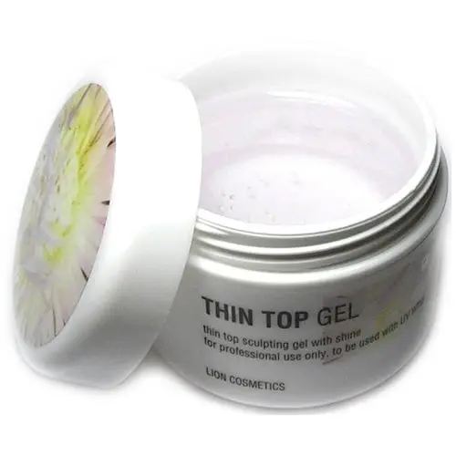 UV zselé Lion Cosmetics - Thin top gel 40ml/építő zselé