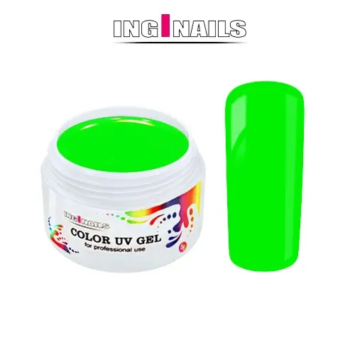 UV zselé, színes Inginails - Neon Green 5g