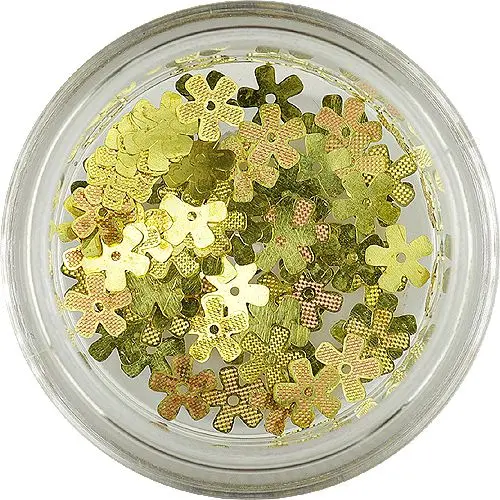 Fém körömdísz - virágok