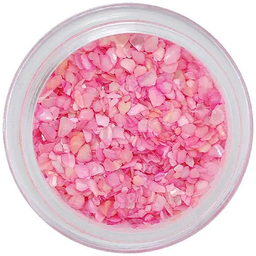 Nail art díszek – rendszertelen törmelék, világos rózsaszín
