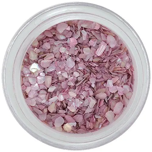 Nail art díszek – rendszertelen törmelék, szürkés rózsaszín