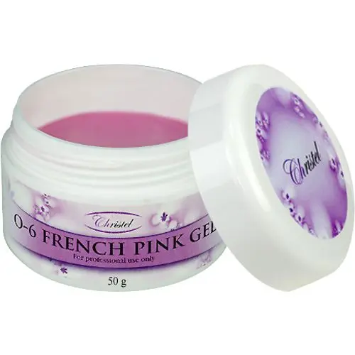 UV zselé Christel - O-6 French Pink gel, 50g/építő zselé