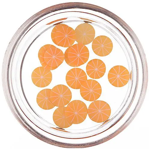 Fimo díszek körömre - narancs szeletek