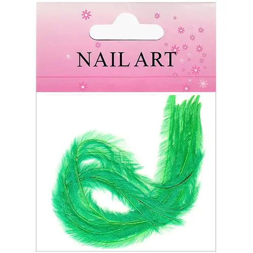 Zöld színű nail art toll dísz